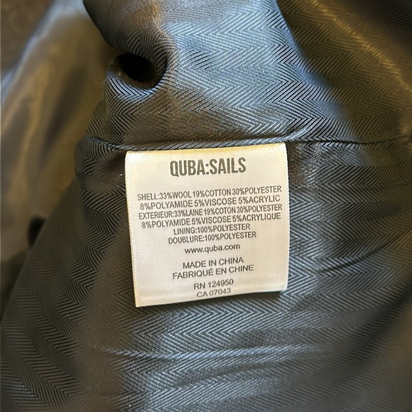 Quba & Co. British maritime heritage wool blend double breasted tailored peacoat - Picture 13 of 14